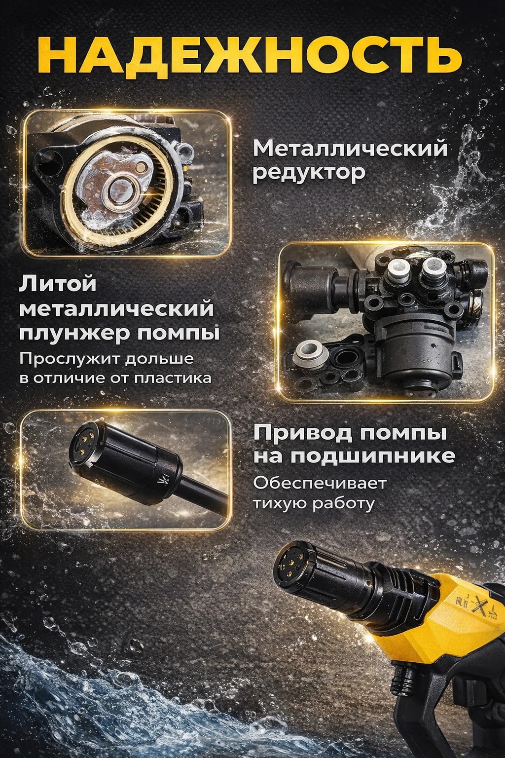 Набор аксессуаров для аккумуляторной мойки